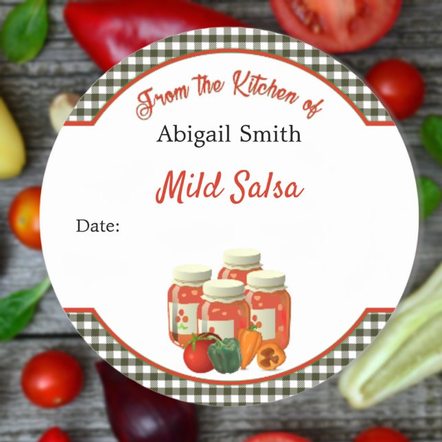 Rond Sticker à canne Légumes de salsa (Créateur téléchargé)