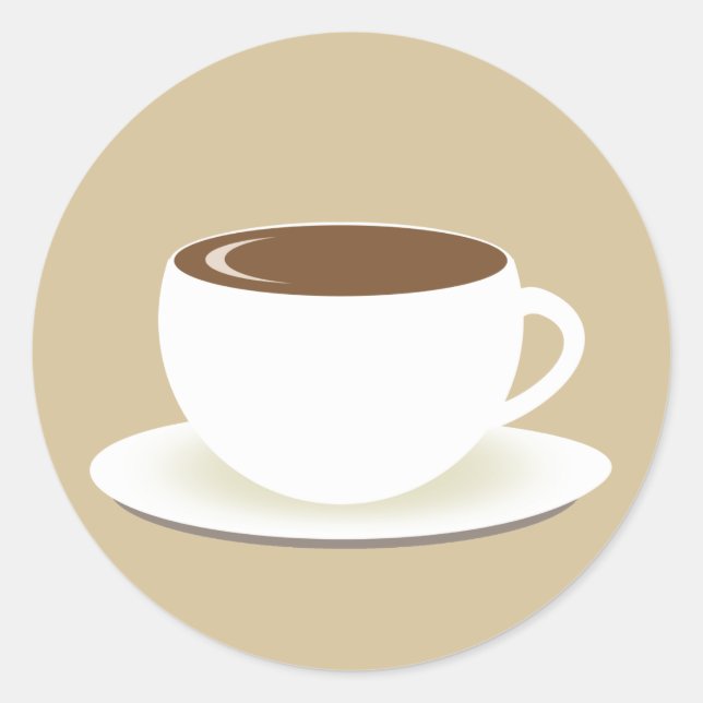 Rond Sticker À Capuchon De Café (Devant)