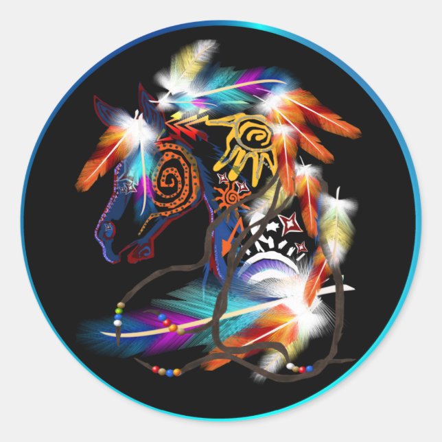 Rond Sticker à cheval lumineux (Devant)