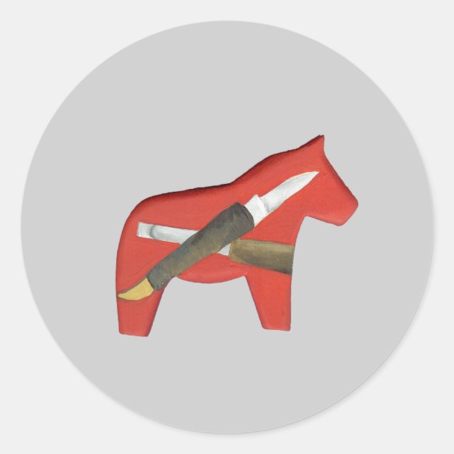 Rond Sticker à cheval pour sculpteur sur bois (Devant)