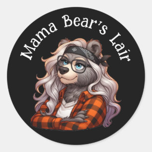 Rond Sticker à cheveux de Mama Bear