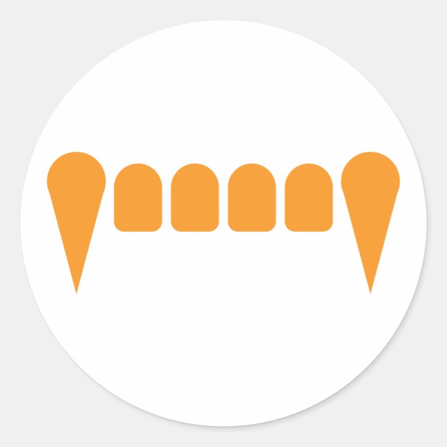 Rond Sticker à crocs orange (Devant)