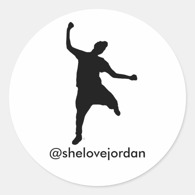 Rond Sticker à dépose Str8 (@shelovejordan) (Devant)
