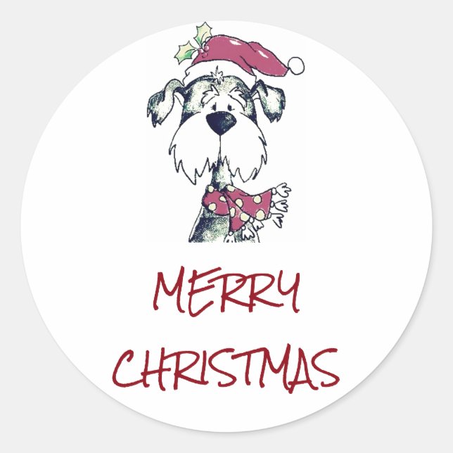 ROND STICKER À DIRE **MERCI NOËL** AVEC POIVRE (Devant)