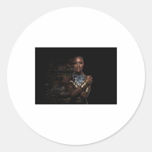 Rond Sticker à dispersion de la reine noire (Devant)
