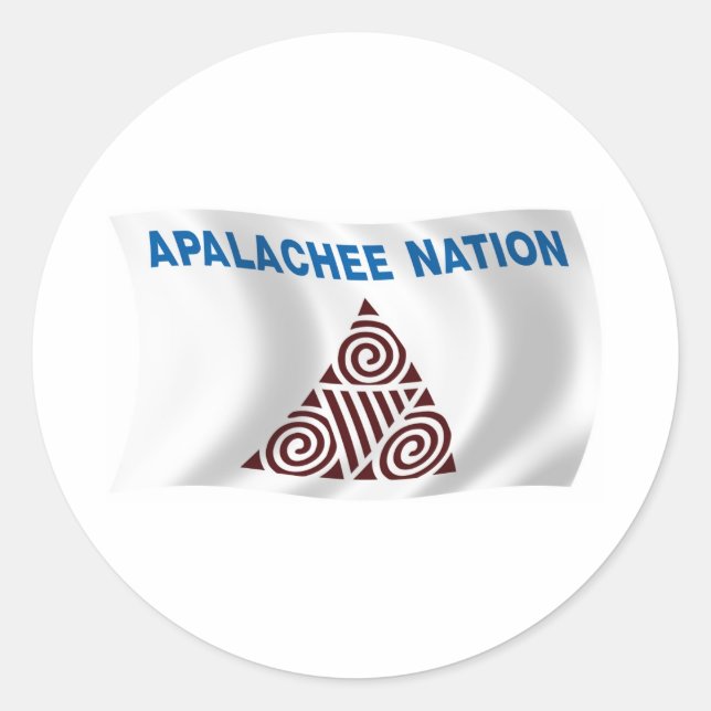 Rond Sticker à drapeau de la nation Apalachee (Devant)