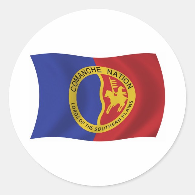 Rond Sticker à drapeau de la nation Comanche (Devant)
