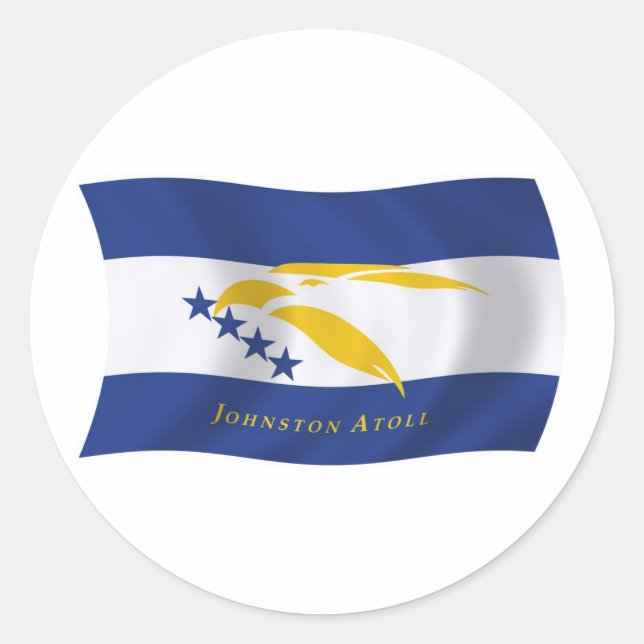 Rond Sticker à drapeau de l'atoll de Johnston (Devant)