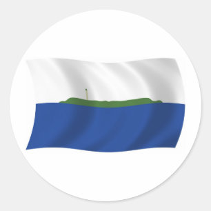 Rond Sticker à drapeau de l'île de Navassa