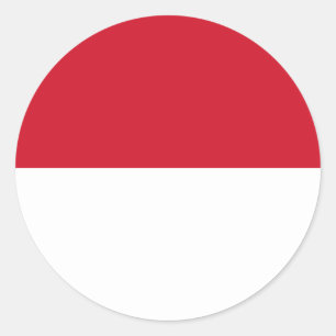 Rond Sticker à drapeau de Monaco