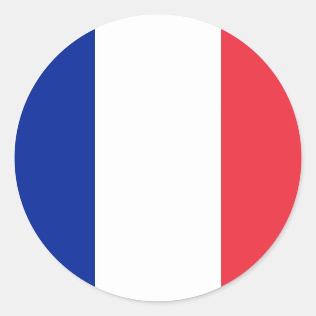 Rond Sticker à drapeau français (Devant)