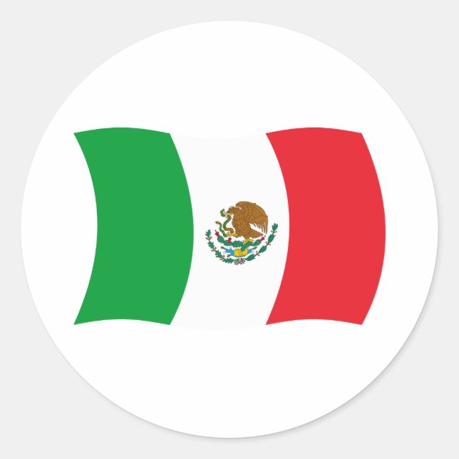 Rond Sticker à drapeau mexicain (Devant)