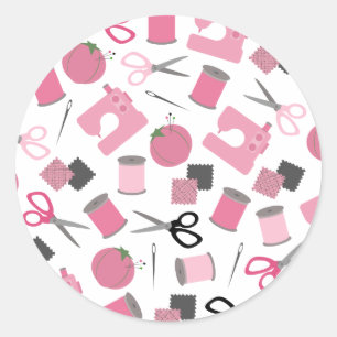 Rond Sticker à enveloppe à thème couture