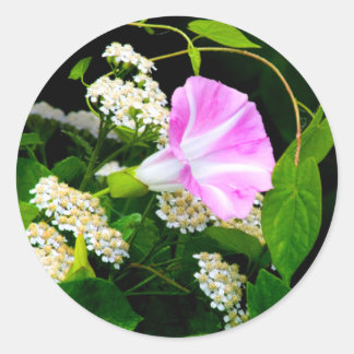 Rond Sticker à enveloppe de Mariage floral