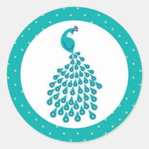 Rond Sticker à enveloppe de peacock