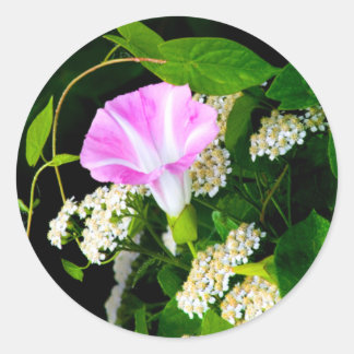 Rond Sticker à enveloppe Mariage floral Grand
