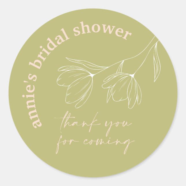 Rond Sticker à Fête des mariées florale A115 (Devant)