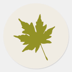 Rond Sticker à feuilles de chute colorées