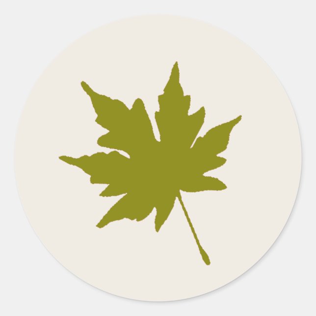 Rond Sticker à feuilles de chute colorées (Devant)