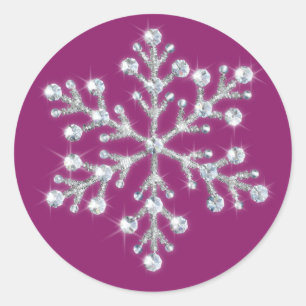 Rond Sticker à flacon à neige cristal