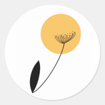 sticker à fleurs minimaliste