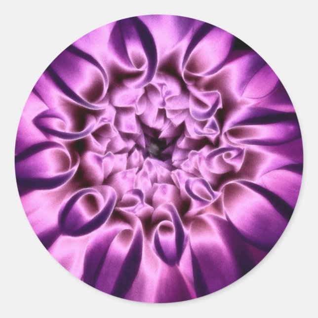 Rond Sticker à fleurs violettes (Devant)