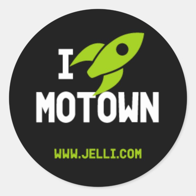 Rond Sticker à fusée Motown (Devant)