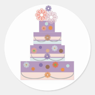 ROND STICKER À GÂTEAU MULTI PURPLE