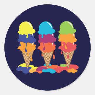 Rond Sticker à la crème glacée