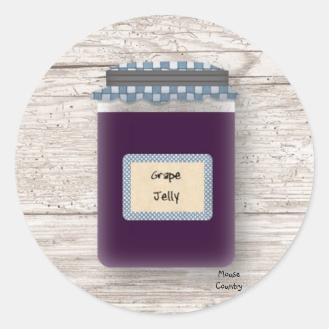 Rond Sticker à la gelée de raisin (Devant)