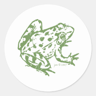 Rond Sticker à la grenouille