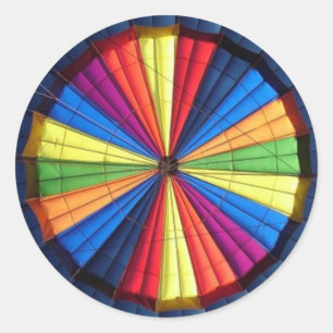 Rond Sticker à l'intérieur du ballon à air chaud