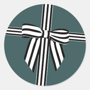 Rond Sticker à mâchoires rayées vert