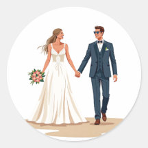 Sticker à main mariage Couple