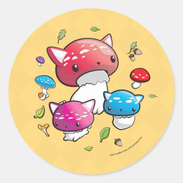 Rond Sticker à mewshroom (Devant)