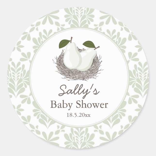 Rond Sticker à nid à oreille jumelle (Devant)