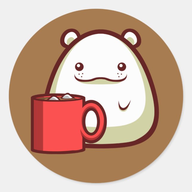 Rond Sticker à ours polaire (Devant)