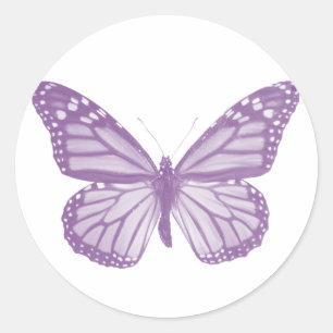 Rond Sticker à papillon violet