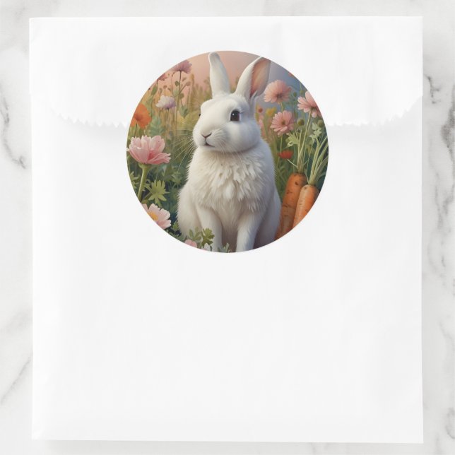 Rond Sticker à patchs de lapin et de carottes Blossom (Sac)
