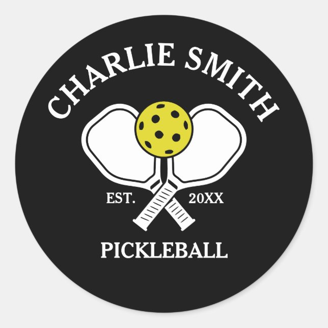 Rond Sticker à pédales personnalisé - Nom et année (Devant)