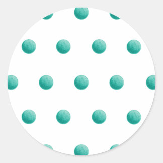Rond Sticker à points Aqua