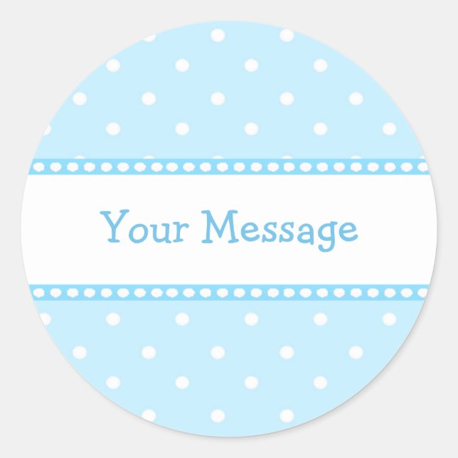Rond Sticker à points bleus (Devant)