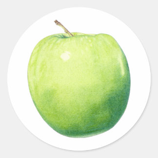 Rond Sticker à pomme verte