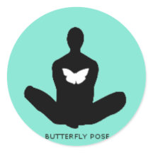 Sticker à pose à papillon Yogamoji™