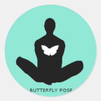 Rond Sticker à pose à papillon Yogamoji™