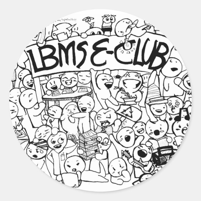 Rond Sticker à puces e-club (Devant)