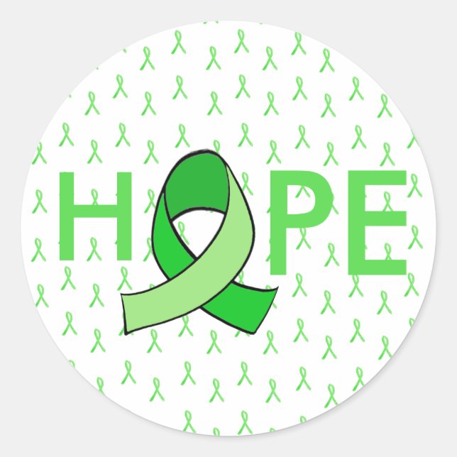 Rond Sticker à ruban pour la maladie de HOPE Lyme (Devant)