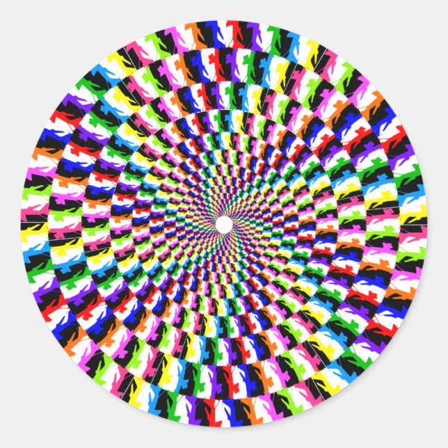 Rond Sticker à spirale arc-en-ciel KC-135 (Devant)