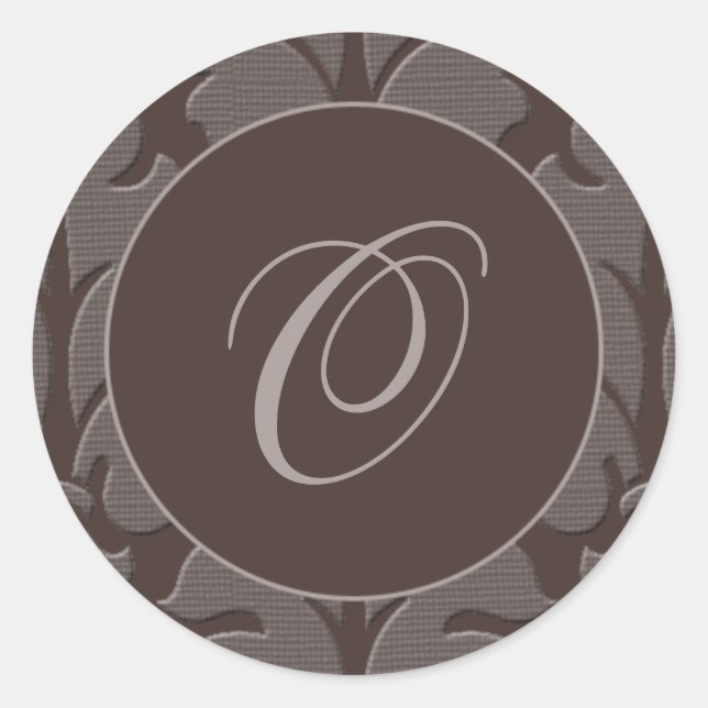 Rond Sticker à tapisserie Brown (Devant)