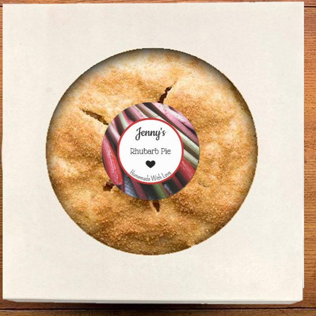 Rond Sticker à tarte Rhubarb fait maison (Créateur téléchargé)
